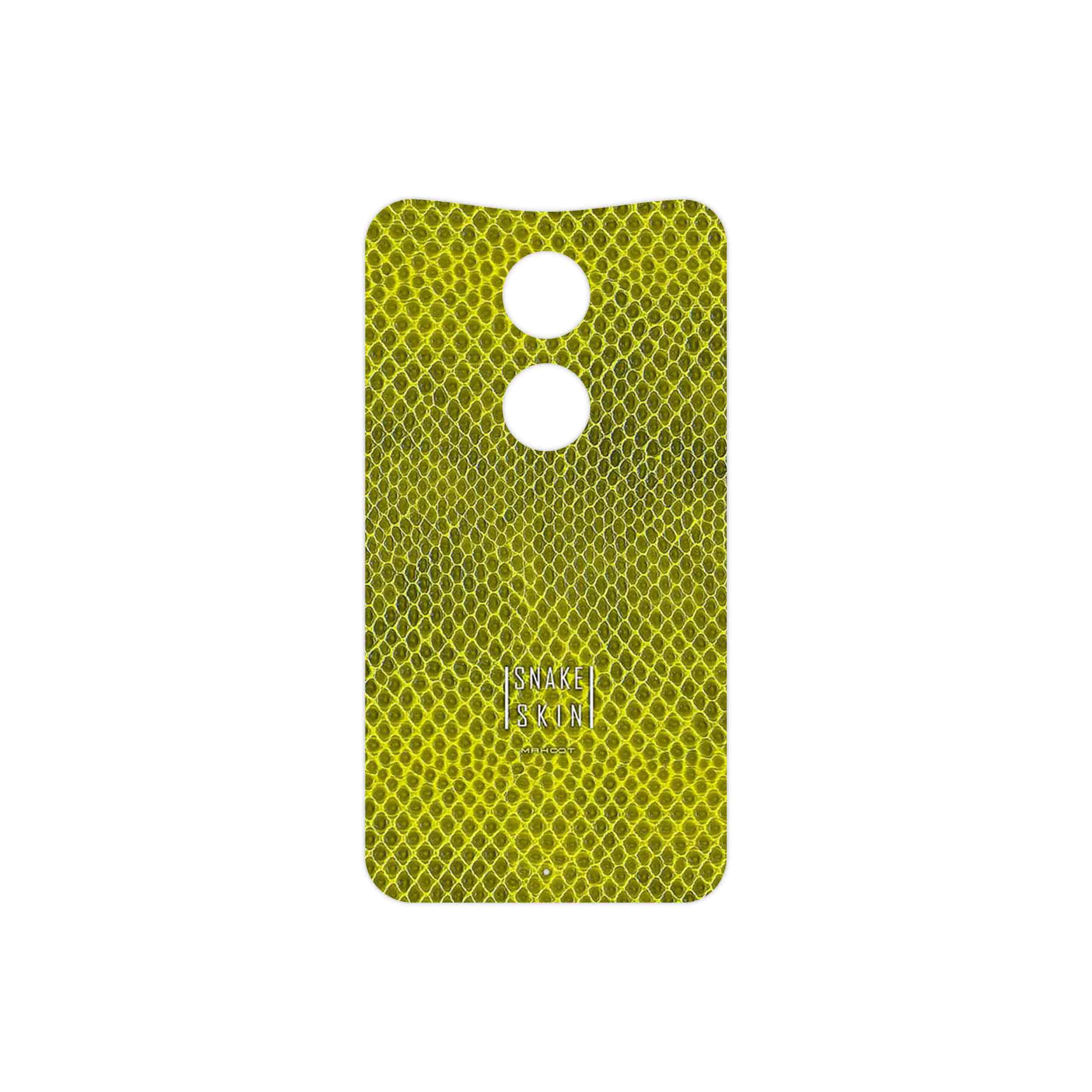 برچسب پوششی ماهوت مدل Yellow Snake Skin مناسب برای گوشی موبایل موتورولا Moto X 2014