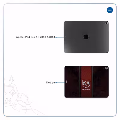برچسب پوششی ماهوت مدل Dodge مناسب برای تبلت اپل iPad Pro 11 2018 A2013