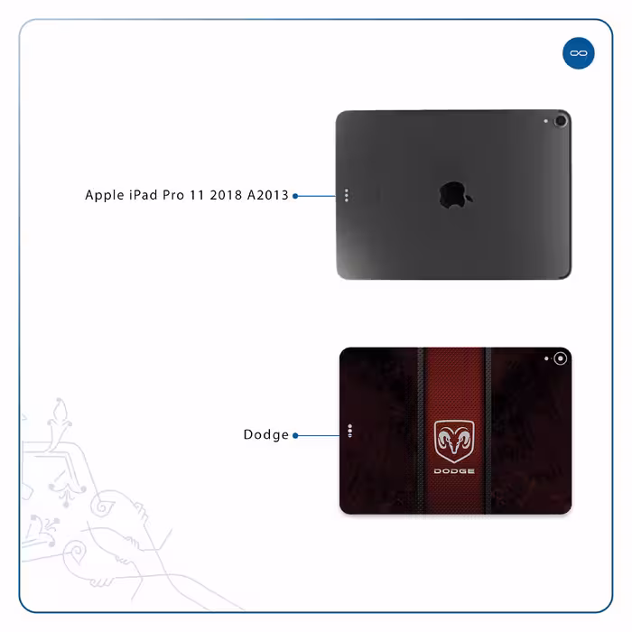 برچسب پوششی ماهوت مدل Dodge مناسب برای تبلت اپل iPad Pro 11 2018 A2013