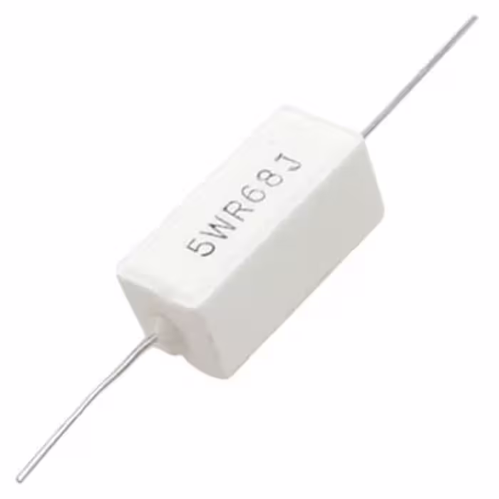 مقاومت آجری 0.68 اهم کد 5W-68 بسته 5 عددی