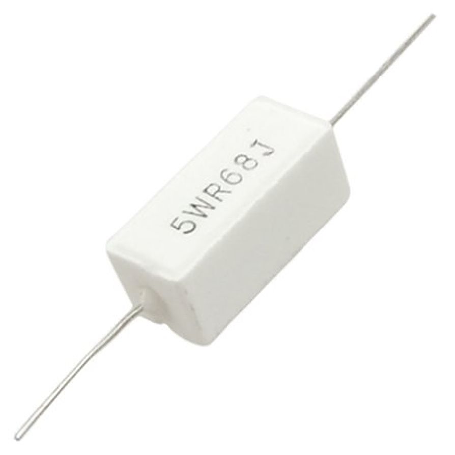 مقاومت آجری 0.68 اهم کد 5W-68 بسته 5 عددی