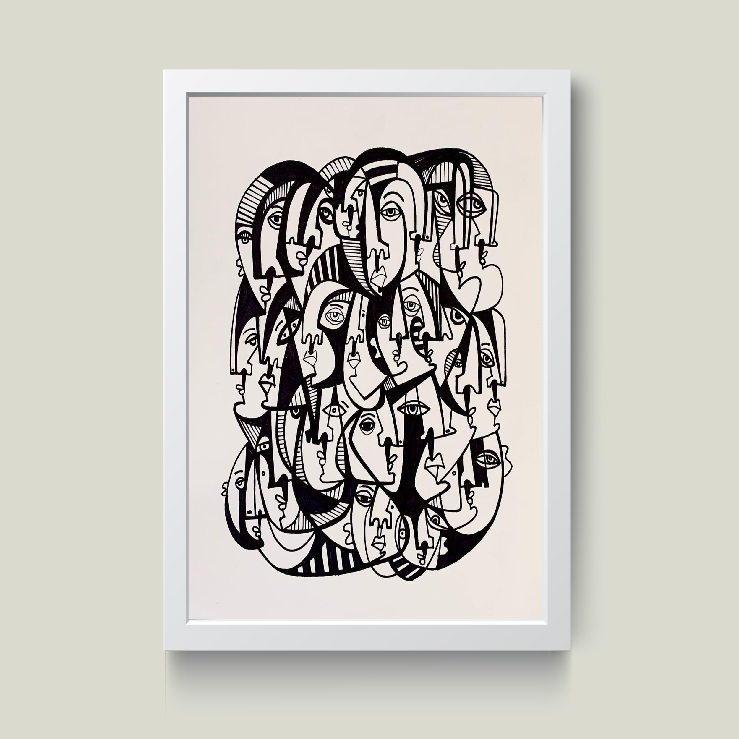 تابلو مدل دکوراتیو چهره در چهره کدG12-37