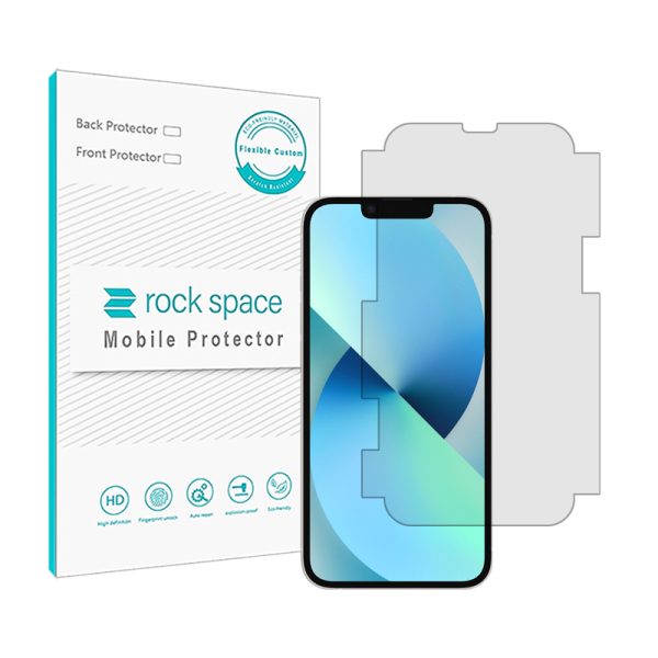 گلس آیفون iPhone 13 مدل نانو هیدروژل شفاف برند راک اسپیس سایز M کد 17139