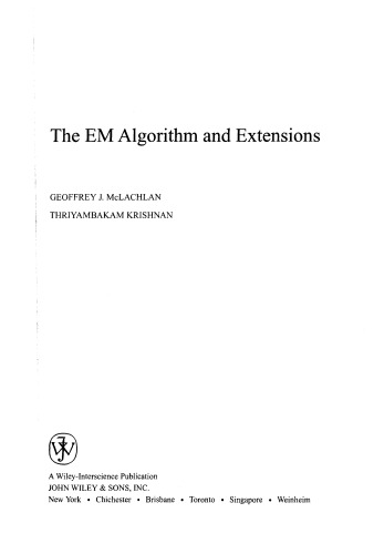خرید و دانلود نسخه کامل کتاب The EM Algorithm and Extensions
