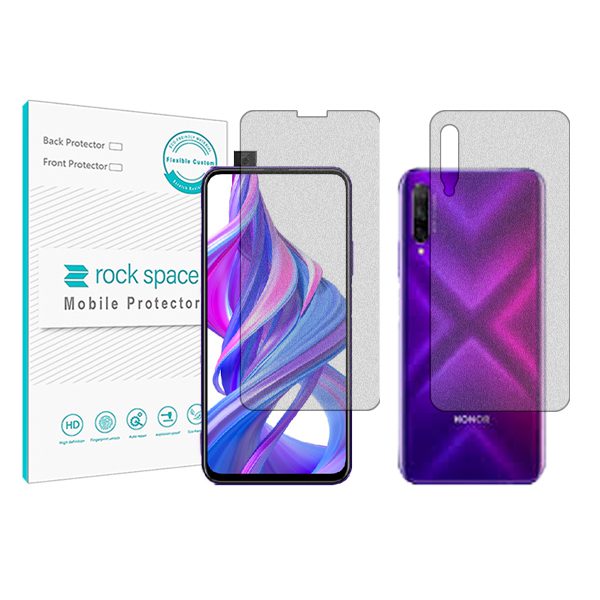 گلس صفحه نمایش و پشت گوشی آنر 9X Pro مدل نانو هیدروژل مات برند راک اسپیس کد 4442S-5236S