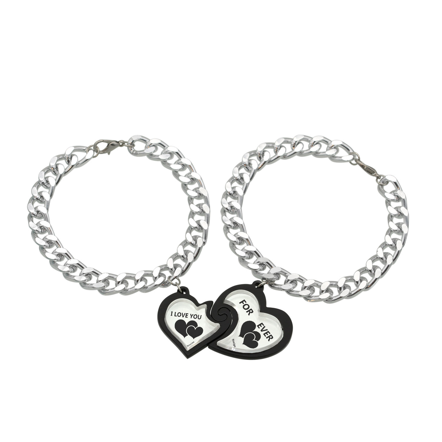 دستبند ناکسیگو مدل I Love You کد DB7092 مجموعه 2 عددی