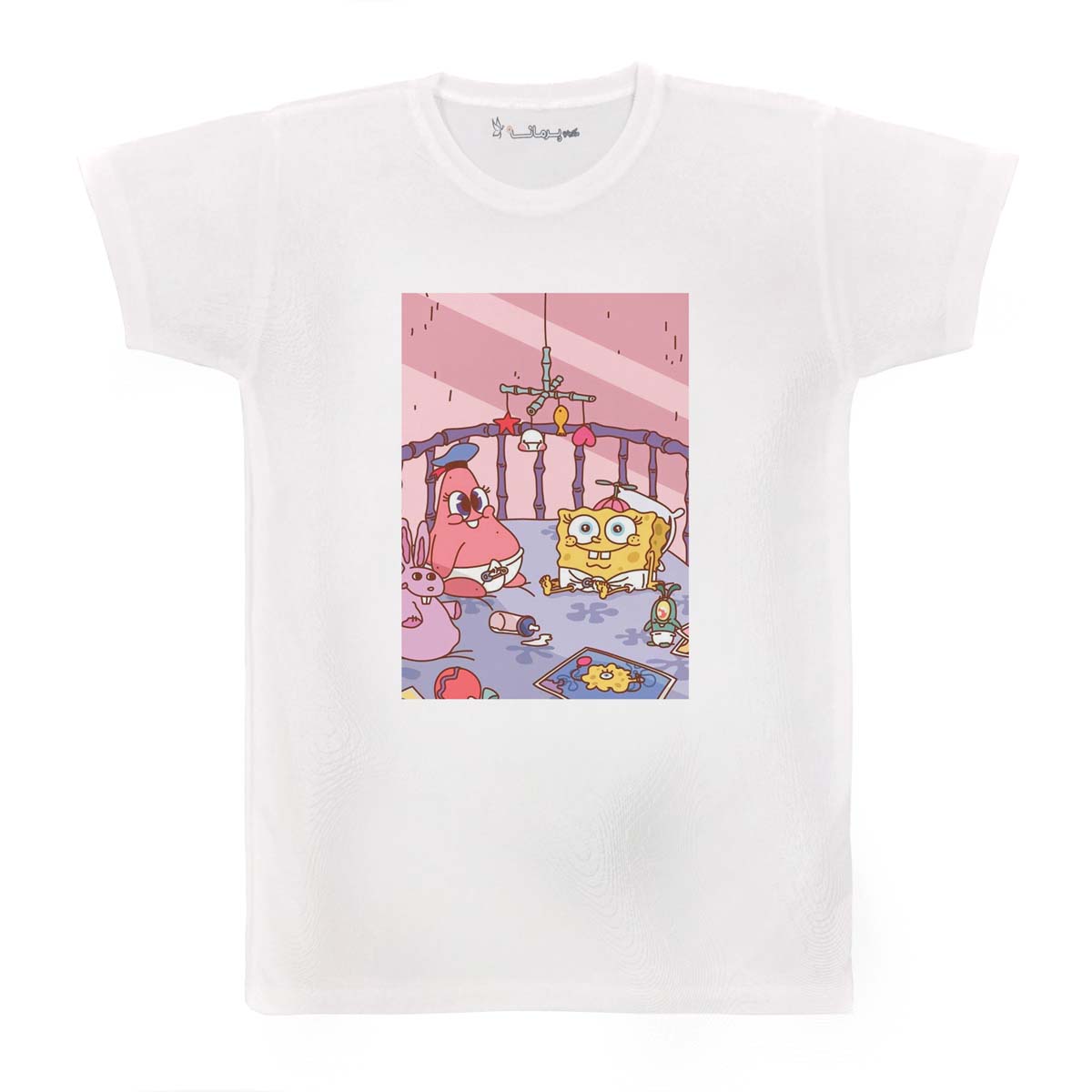 تی شرت بچگانه پرمانه طرح باب اسفنجی کد pmt.3378