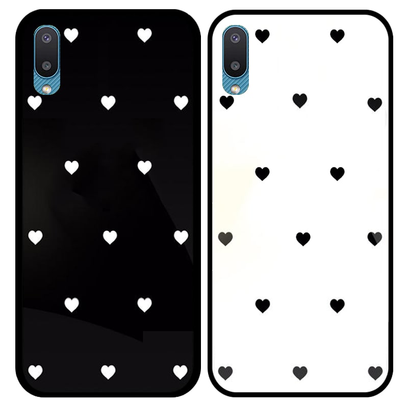 قاب پشت گلس لاولی مناسب برای گوشی Samsung Galaxy A02 / A022 همراه با بند آویز چرم طرح قلبی