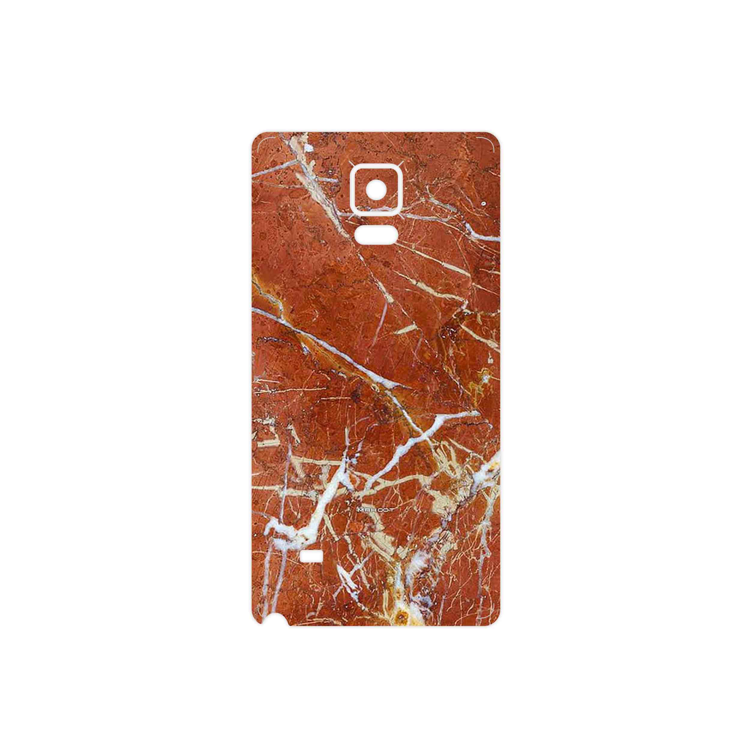 برچسب پوششی ماهوت مدل Red Marble مناسب برای گوشی موبایل سامسونگ Galaxy Note 4