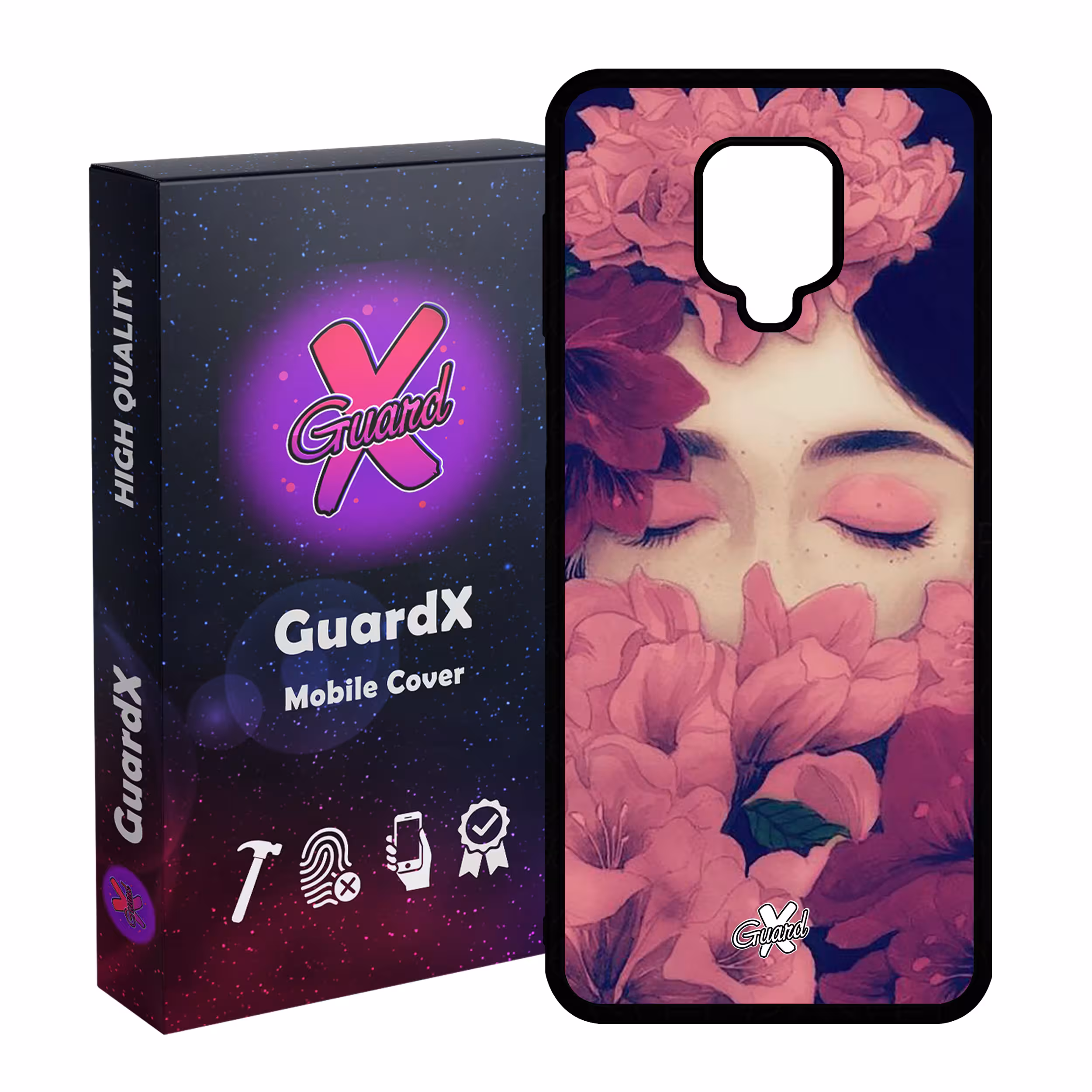 کاور گارد ایکس طرح Girl مدل Glass10027 مناسب برای گوشی موبایل شیائومی Redmi Note 9S / Note 9 Pro / Note 9 Pro Max