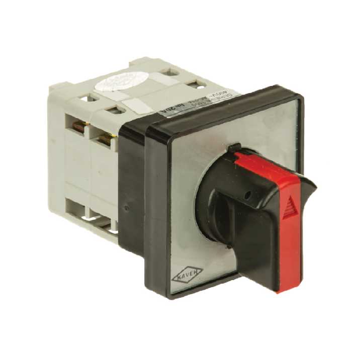 کلید سلکتوری 40 آمپر دو فاز هفت حالته با صفر الکترو کاوه کد CMO27