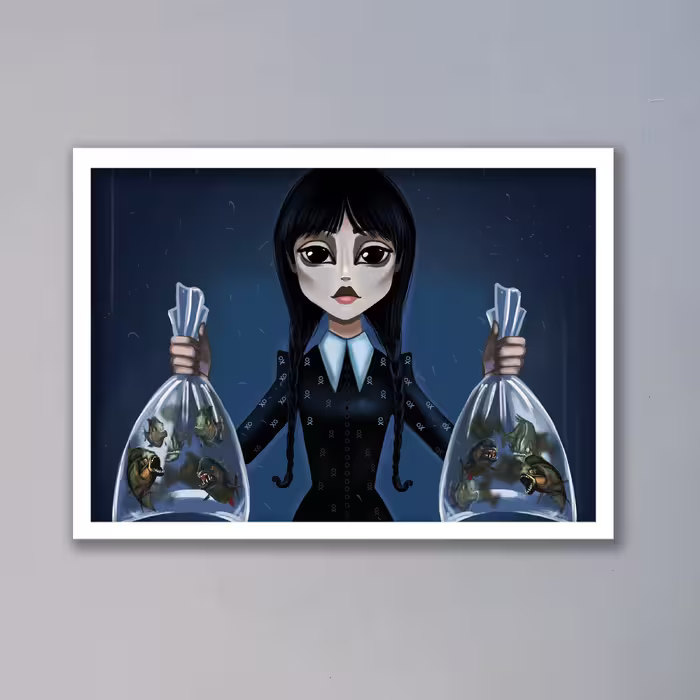 تابلو مدل ونزدی آدامز Wednesday Addams کد LAG10147