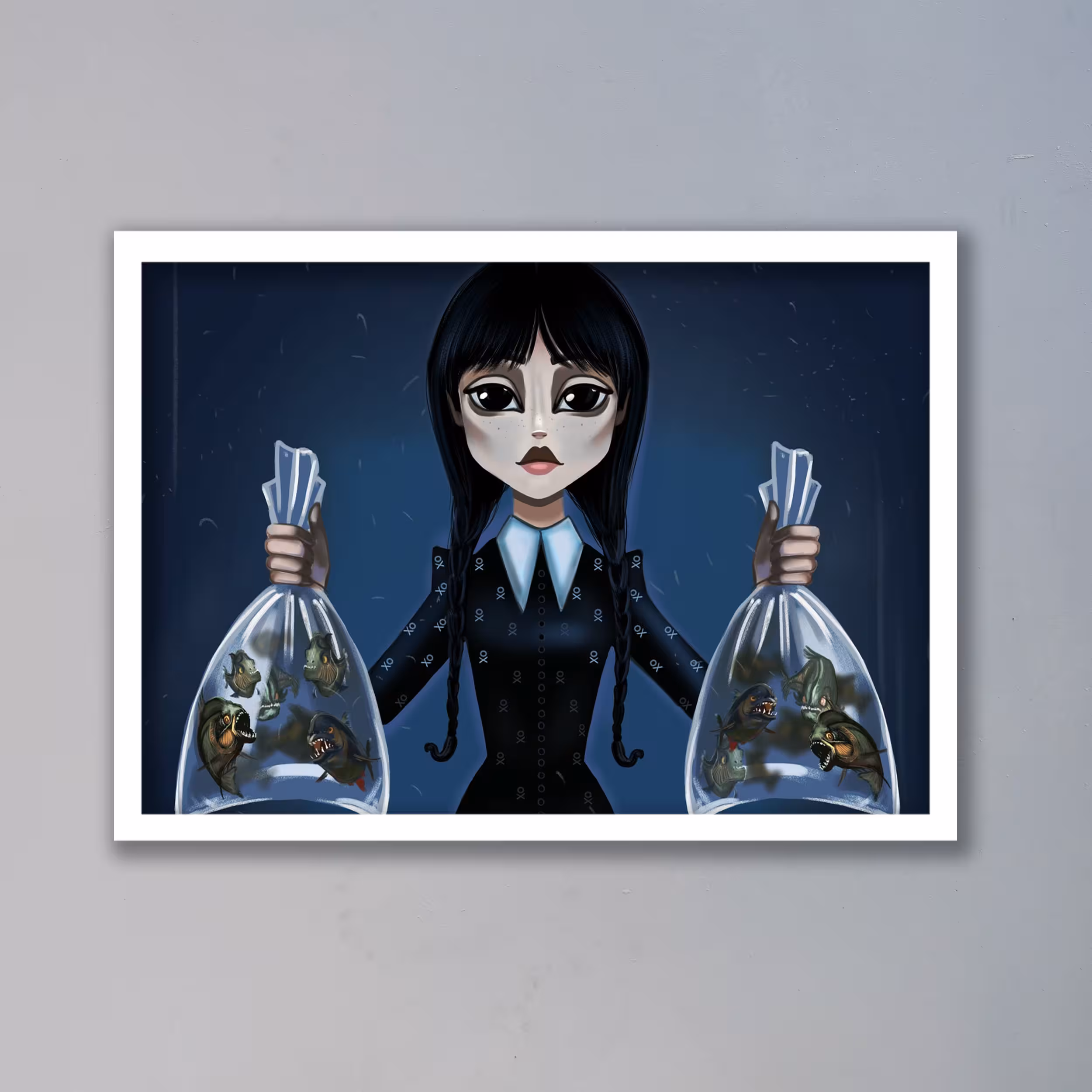 تابلو مدل ونزدی آدامز Wednesday Addams کد LAG10147