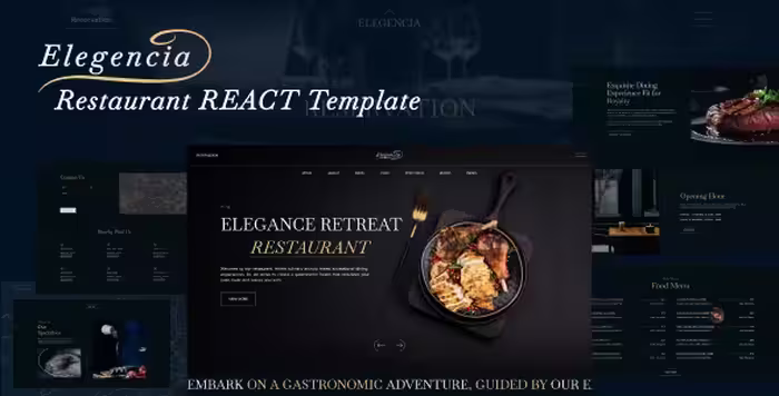 دانلود قالب Elegencia ReactJS قالب رستوران و کافی شاپ