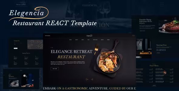 دانلود قالب Elegencia ReactJS قالب رستوران و کافی شاپ