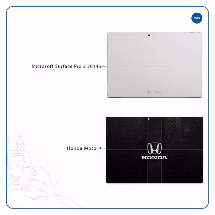 برچسب پوششی ماهوت مدل Honda Motor مناسب برای تبلت مایکروسافت Surface Pro 3 2014