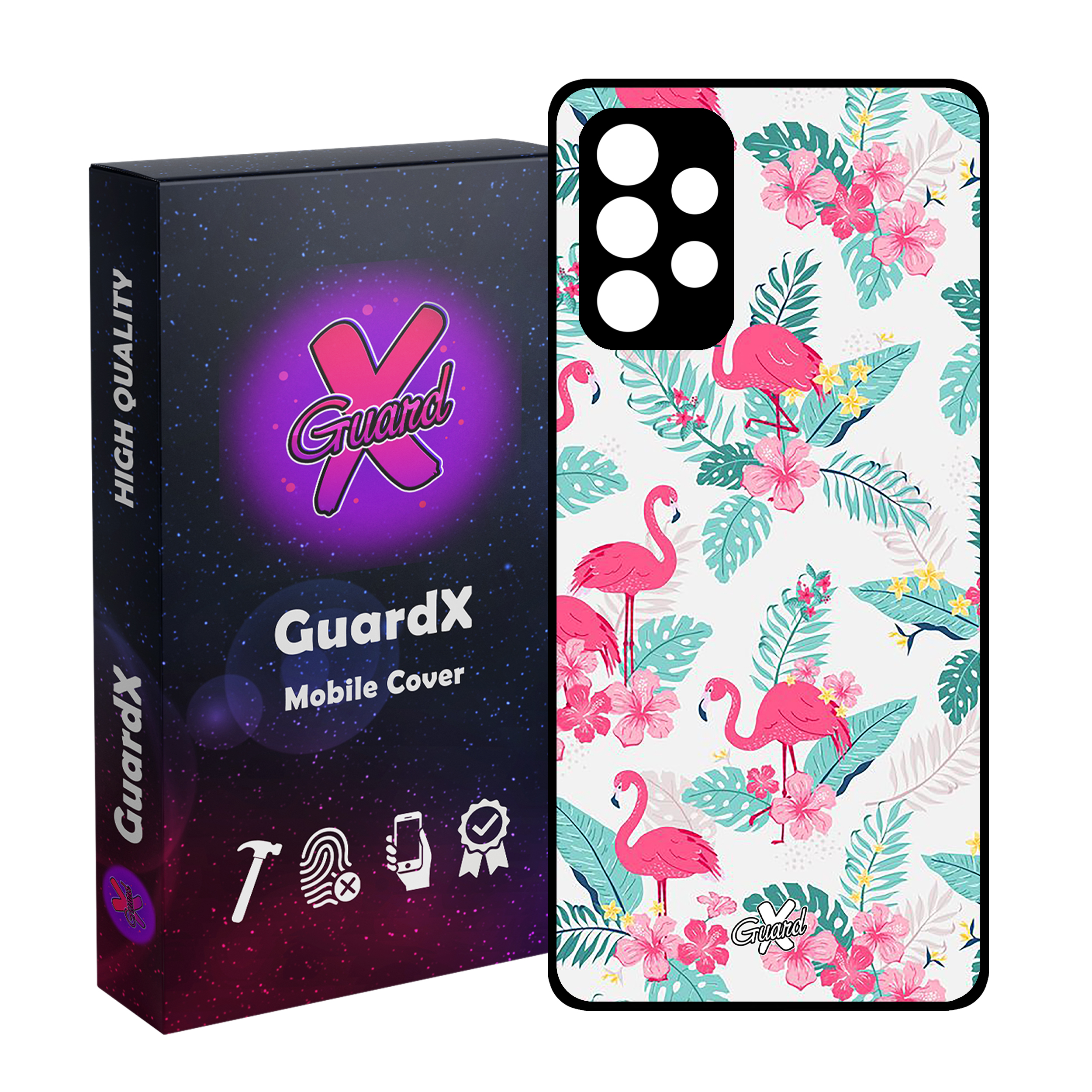 کاور گارد ایکس طرح فلامینگو مدل Glass10274 مناسب برای گوشی موبایل سامسونگ Galaxy A13 4G