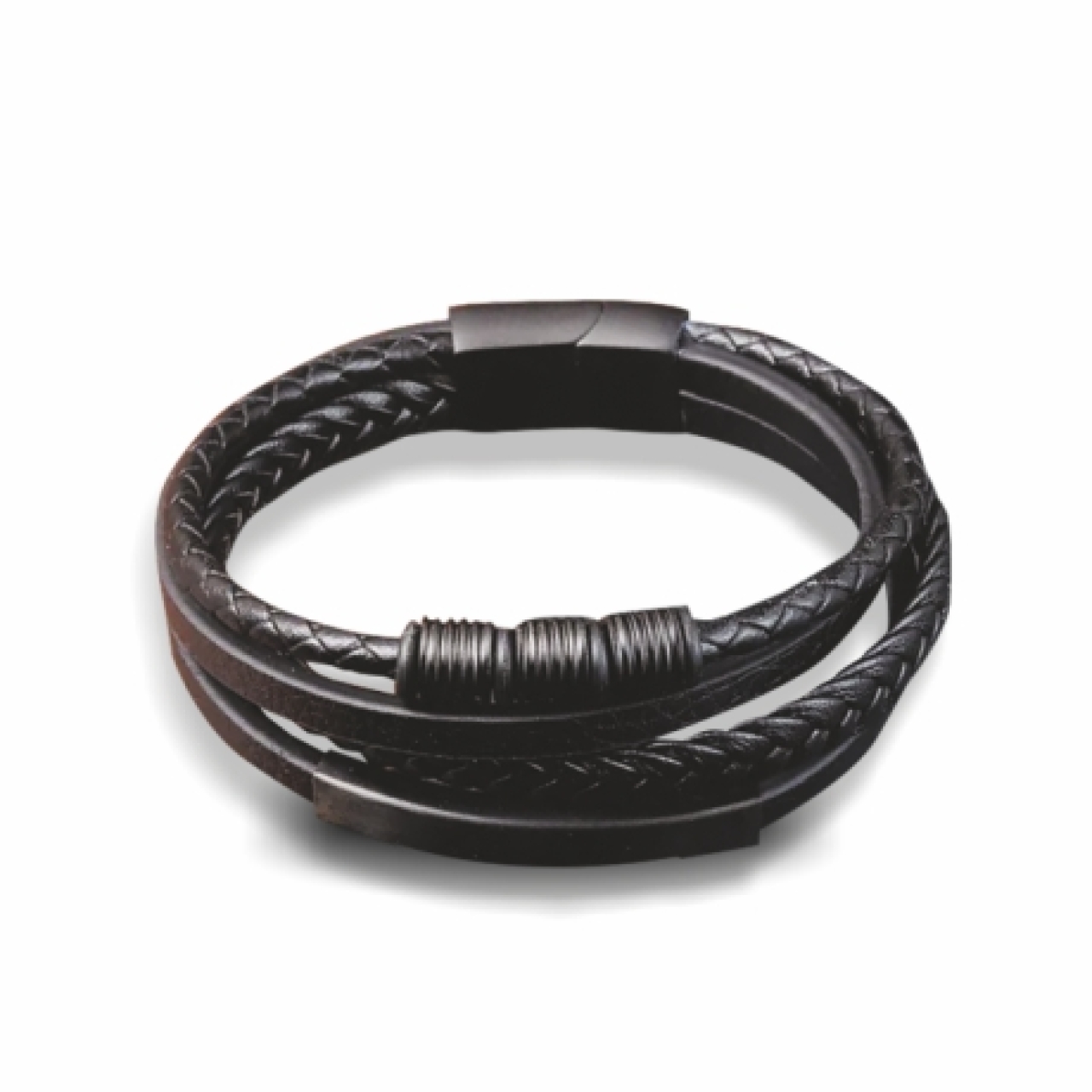 دستبند چرم 3 مهره کد H-6650