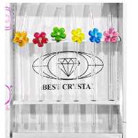 نی شیشه ای گلدار 