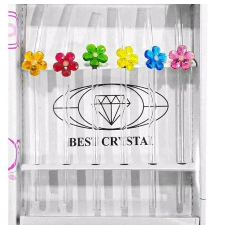 نی شیشه ای گلدار 