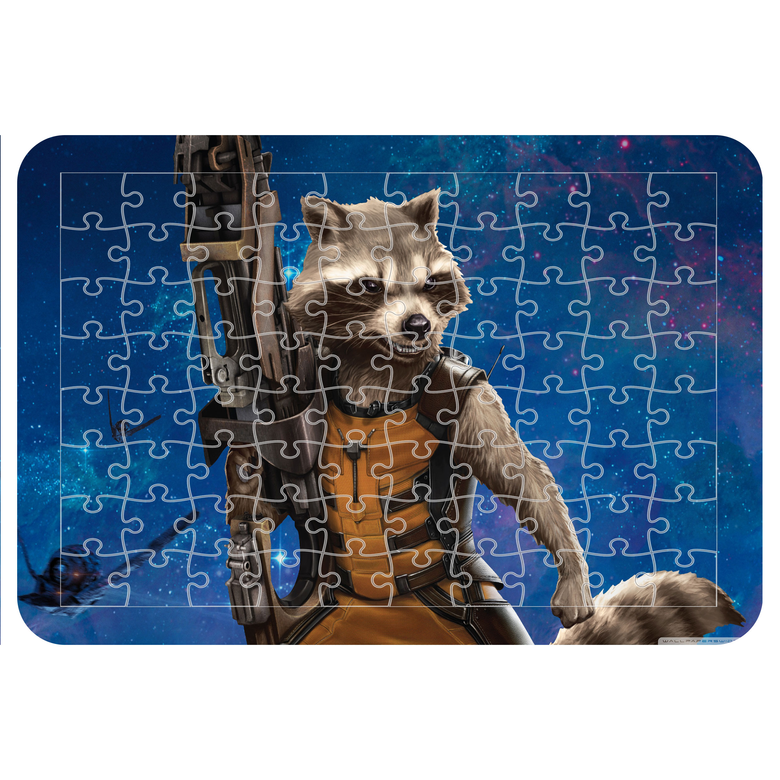 پازل 54 تکه اطلس آبی طرح راکون مدل P1793