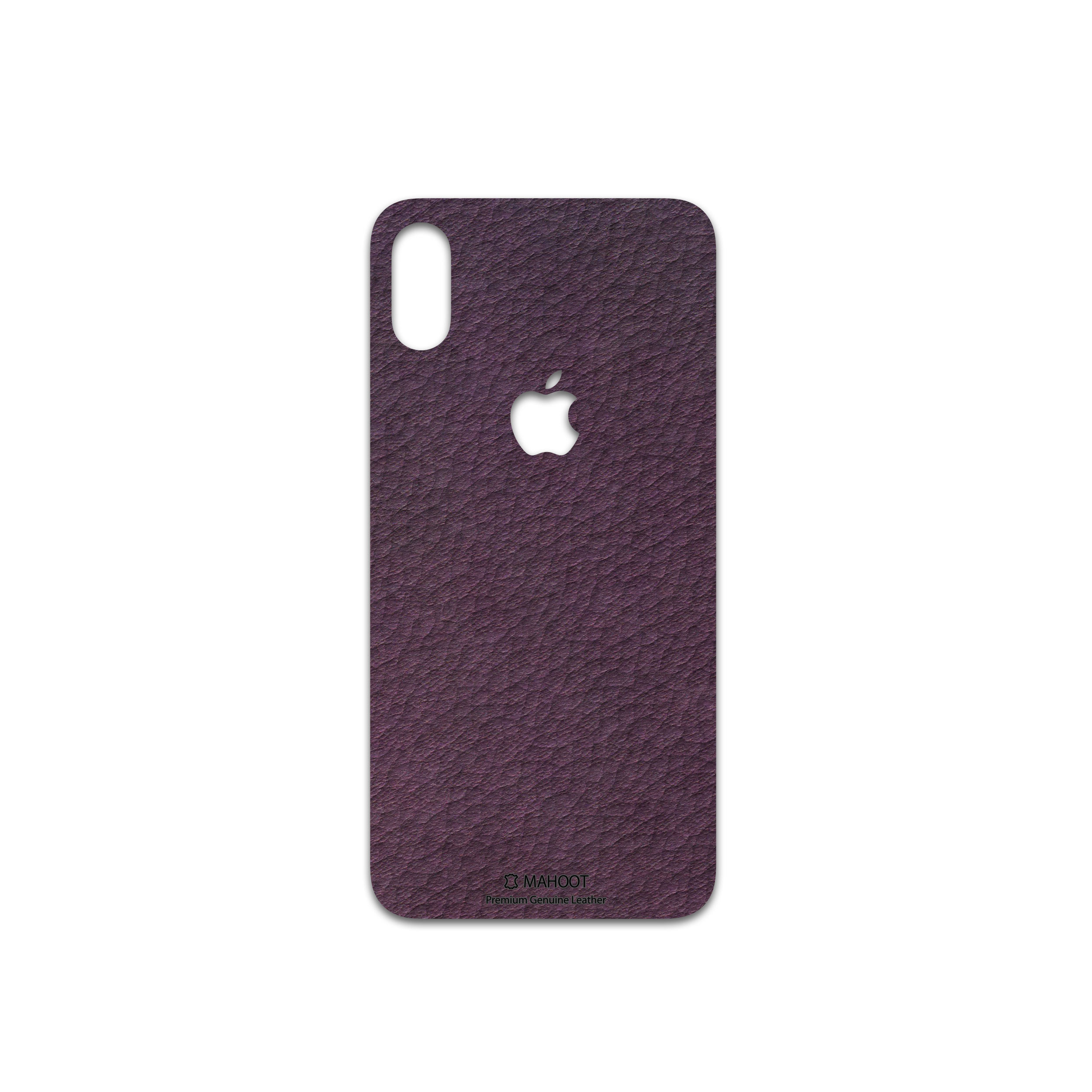 برچسب پوششی ماهوت مدل Purple-Leather مناسب برای گوشی موبایل اپل iPhone XS