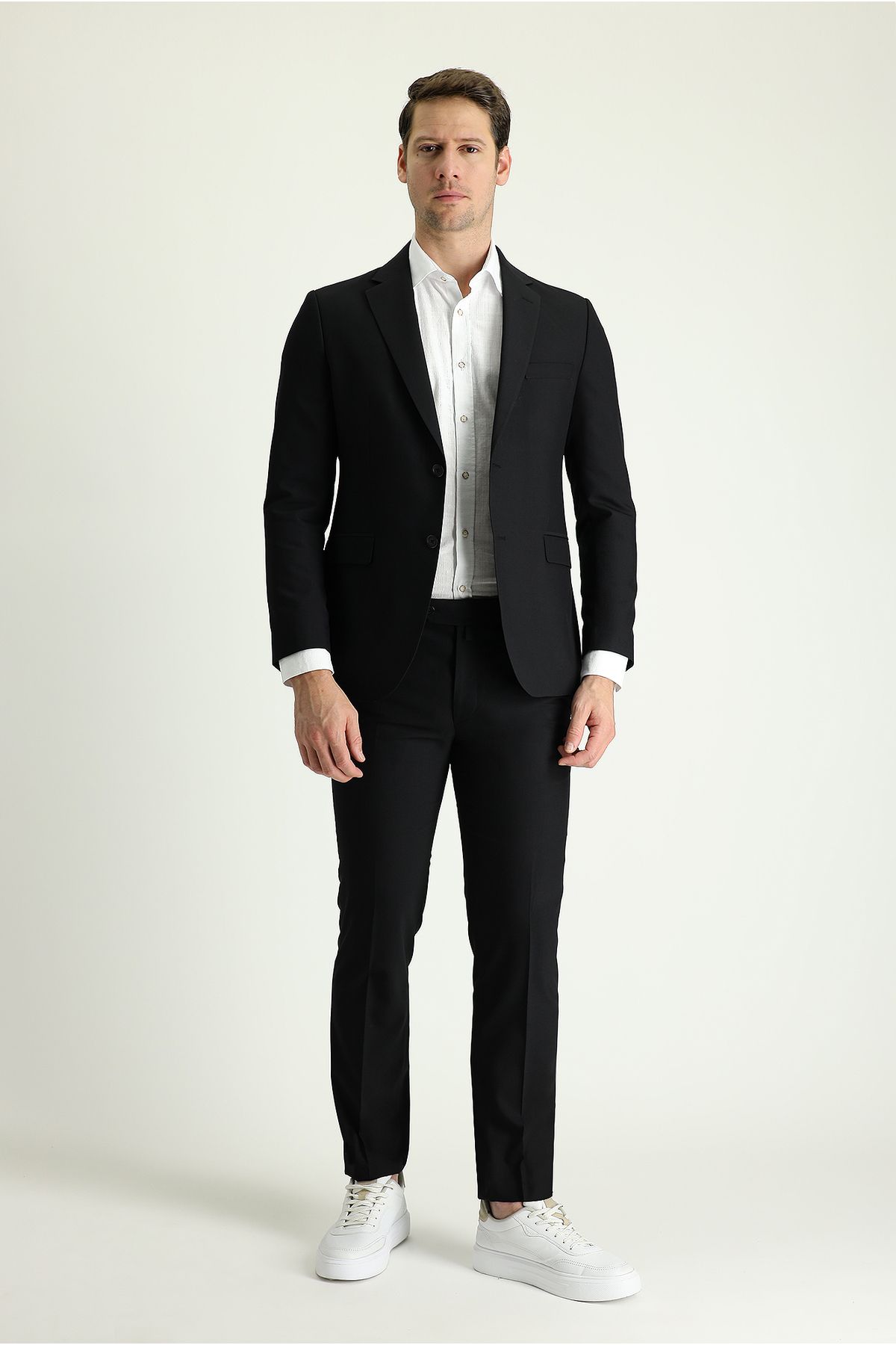 کت وشلوار مشکی مردانه و شلوار کلاسیک اورجینال Kiğılı