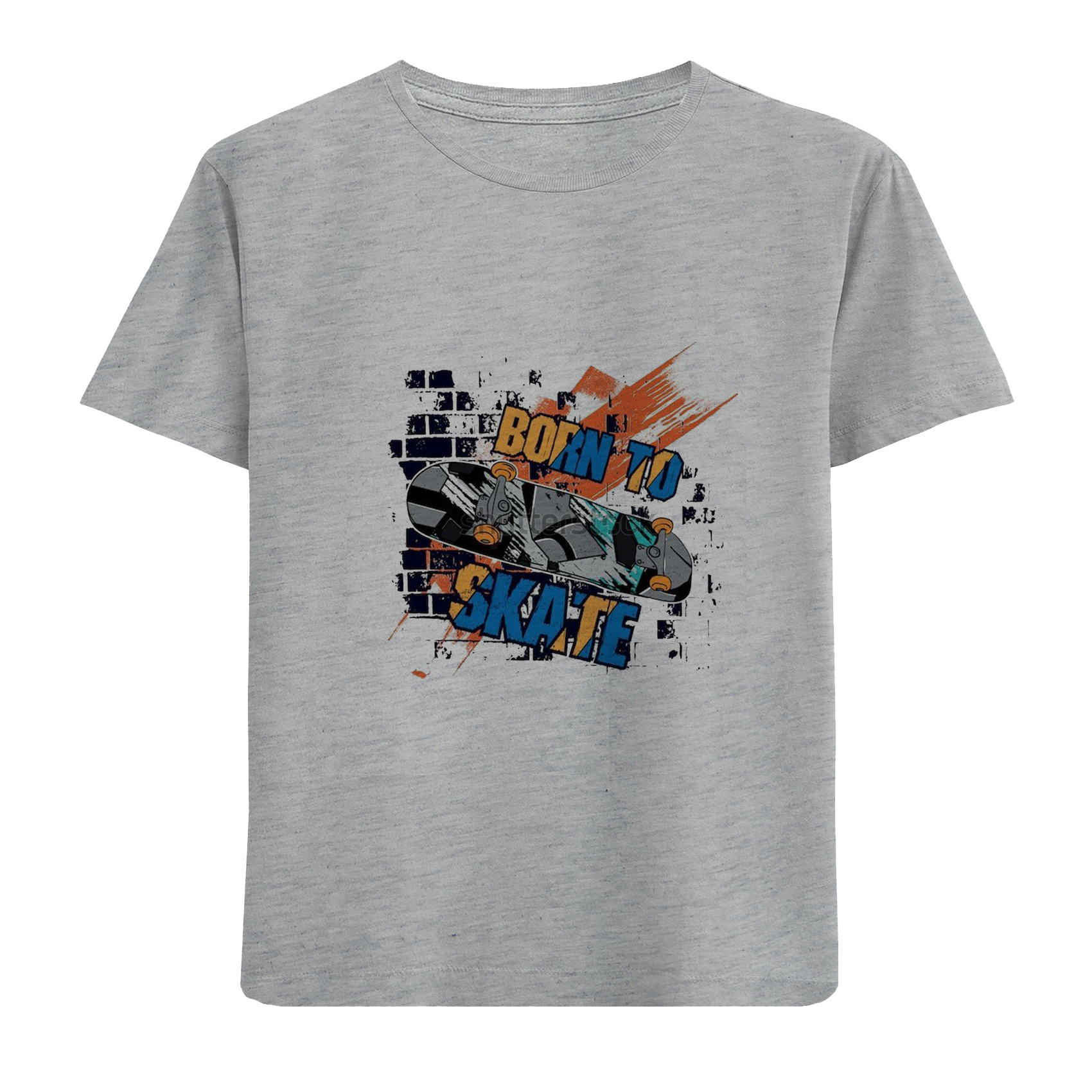 تی شرت آستین کوتاه بچگانه مدل اسکیت D300 BORN