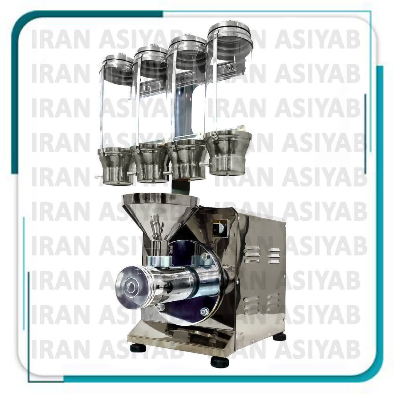 دستگاه کره گیری بادام زمینی 4 مخزنه استیل 3 اسب توربو – خطی