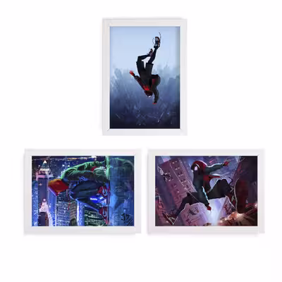 تابلو آرتیفن طرح Spiderman کد 124W مجموعه 3 عددی