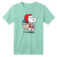 تی شرت آستین کوتاه بچگانه مدل اسنوپی کریسمس کد 2 رنگ سبز