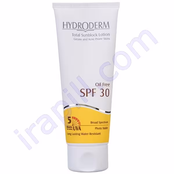 لوسيون ضد آفتاب SPF30 فاقد چربی هیدرودرم 75 میلی لیتر
