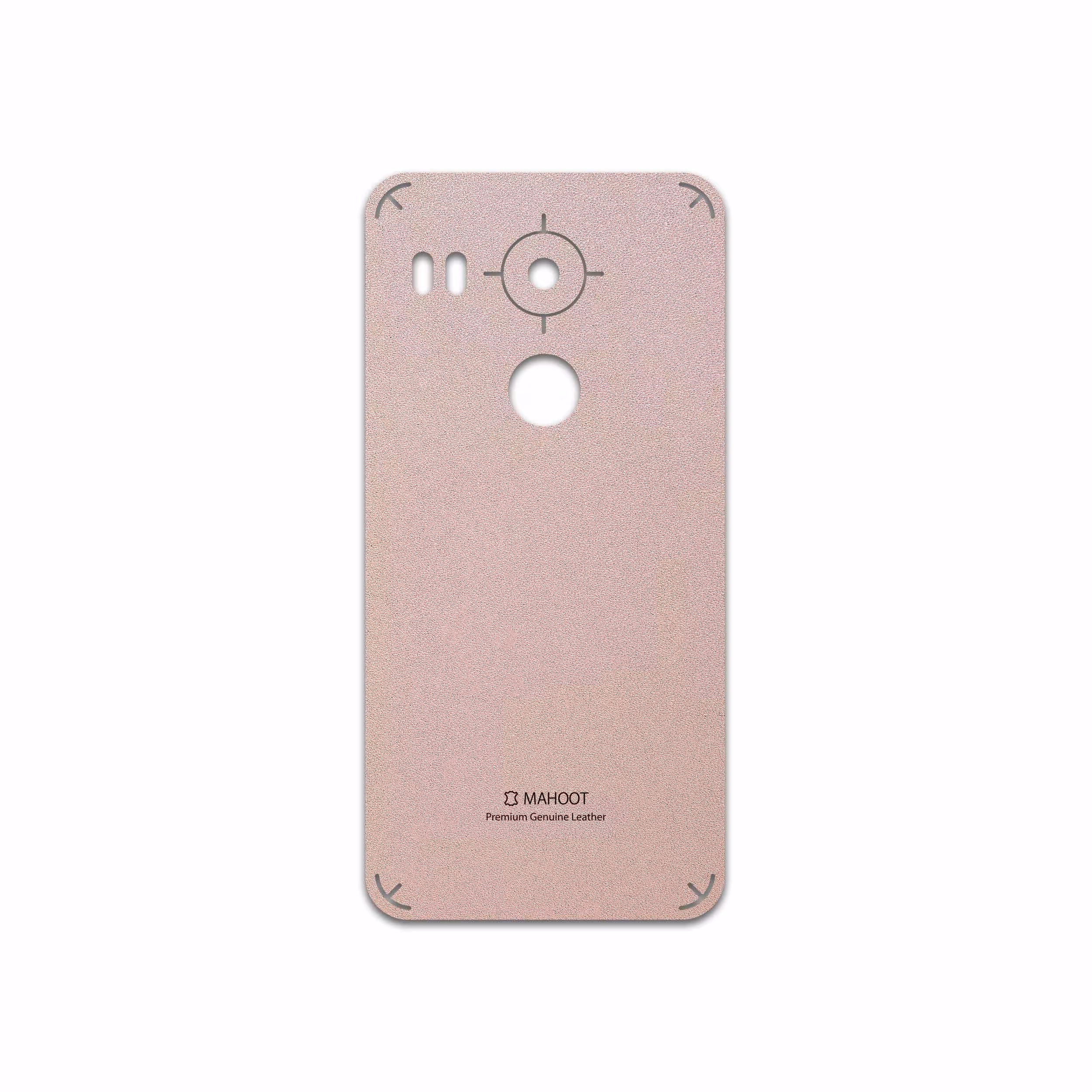 برچسب پوششی ماهوت مدل Rose Gold Leather مناسب برای گوشی موبایل گوگل Nexus 5X