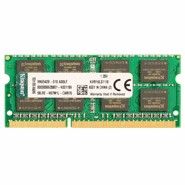 رم لپ تاپ DDR3L تک کاناله 1600 مگاهرتز CL11 کینگستون مدل ValueRAM ظرفیت 8 گیگابایت