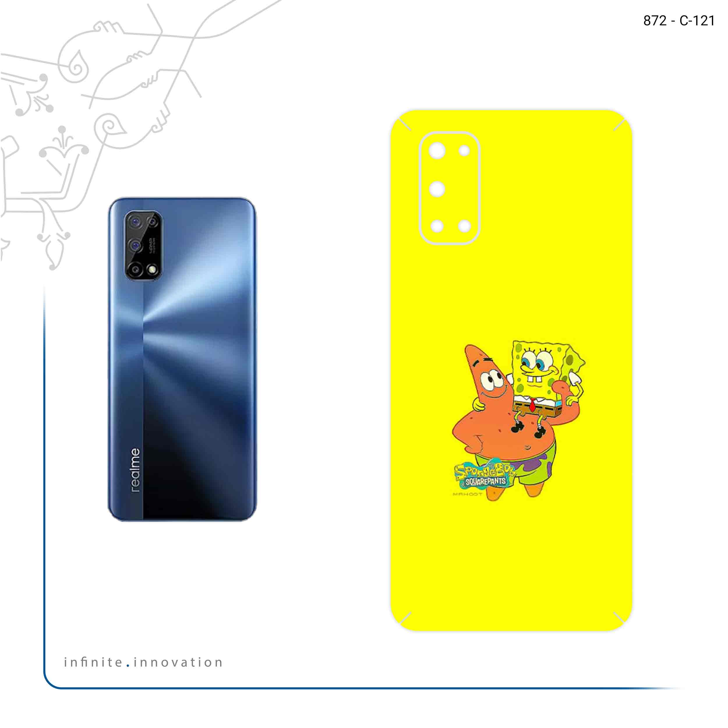 برچسب پوششی ماهوت مدل SpongeBob SquarePants مناسب برای گوشی موبایل ریلمی 7 5G