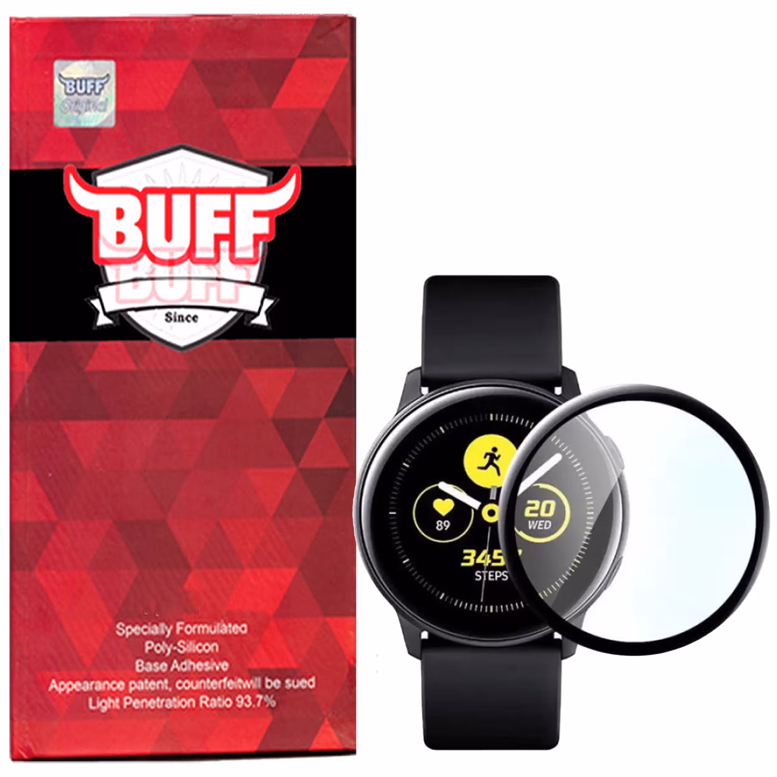 محافظ صفحه نمایش بوف مدل FullGlue-Flexible مناسب برای ساعت هوشمند سامسونگ Galaxy Watch 4/5 /Active 2/1 40mm