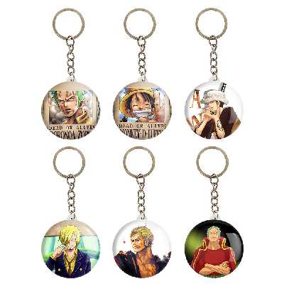 جاکلیدی خندالو مدل انیمه وان پیس One Piece کد 938A مجموعه 6 عددی