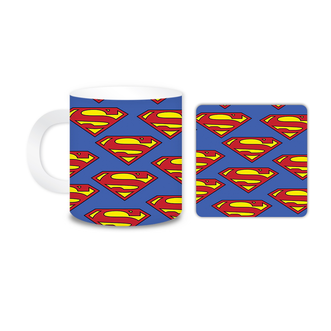 ماگ مدل سوپرمن کد 307 به همراه زیر لیوانی