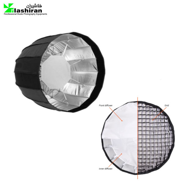 سافت پارابولیک پرتابل با گرید در ابعاد 90 cm عمق 70 cm