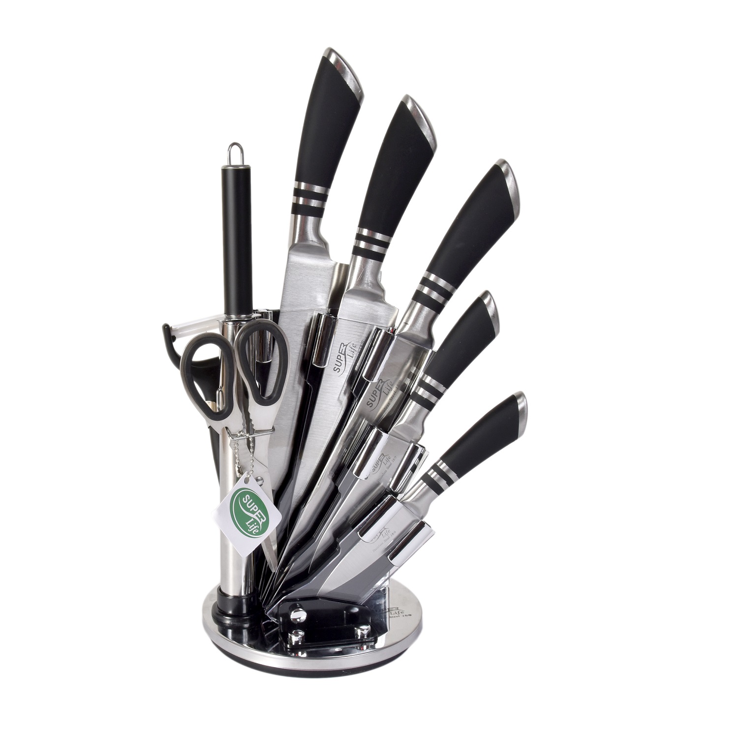سرویس چاقوی آشپزخانه 9 پارچه سوپر لایف مدل SL-001