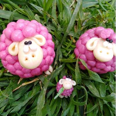 مجسمه طرح گوسفند مدل TA03 مجموعه 3 عددی