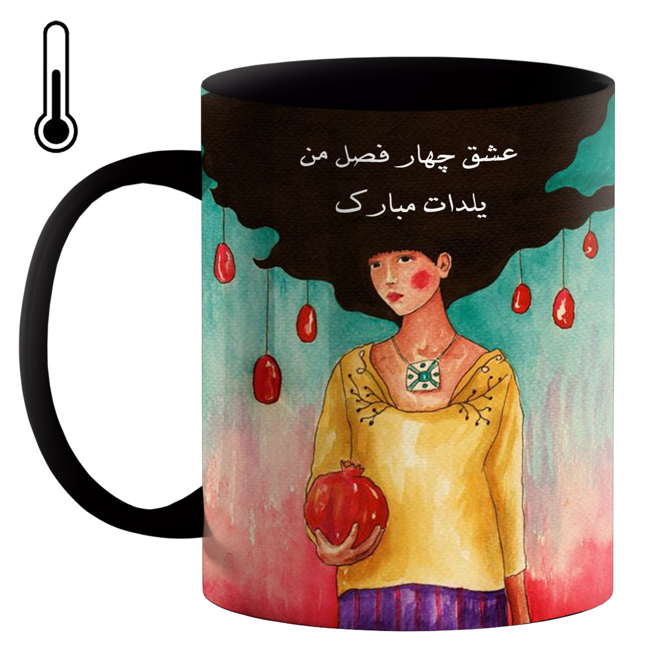 ماگ حرارتی طرح شب یلدا کد 400