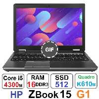 لپ تاپ اچ پی HP ZBook 15 G1 Core i5 4300m رم16 و SSD512
