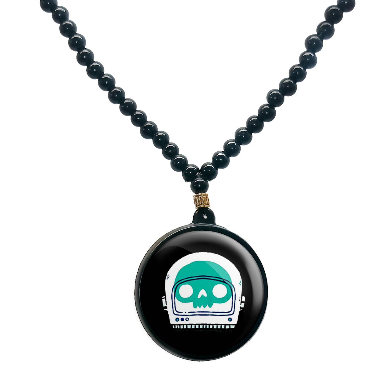 گردنبند پرمانه طرح اسکلت و خفن کد pmd.10662 مدل دو طرفه