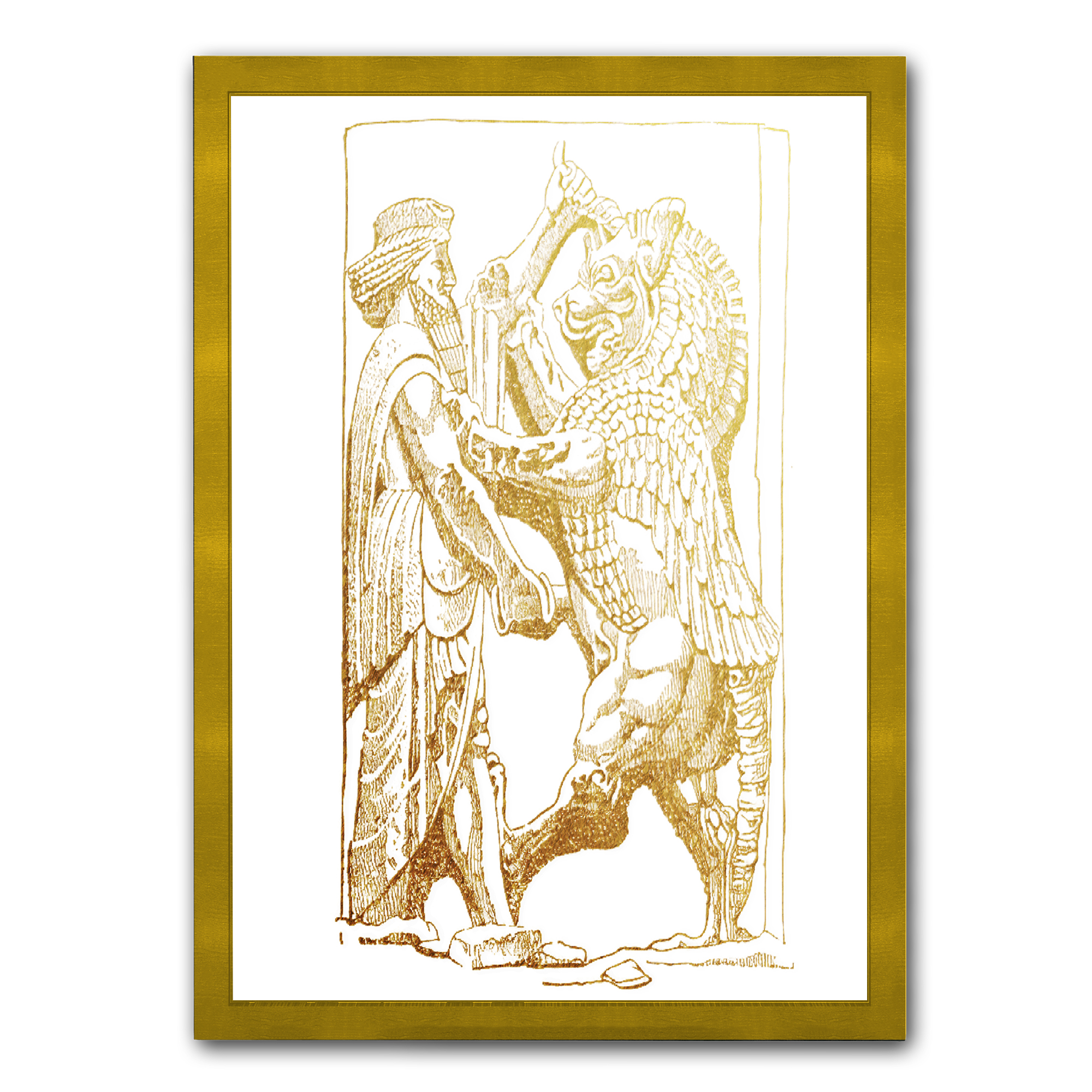 تابلو طرح نبرد شاه با شیر | دنیای قاب