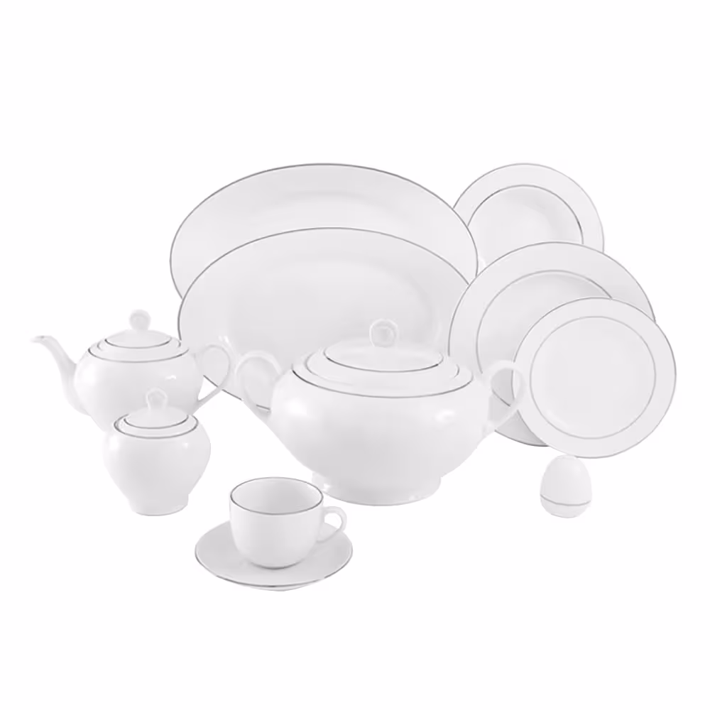 سرویس غذاخوری 102 پارچه چینی زرین ایران سری ایتالیا اف مدل سمن درجه یک