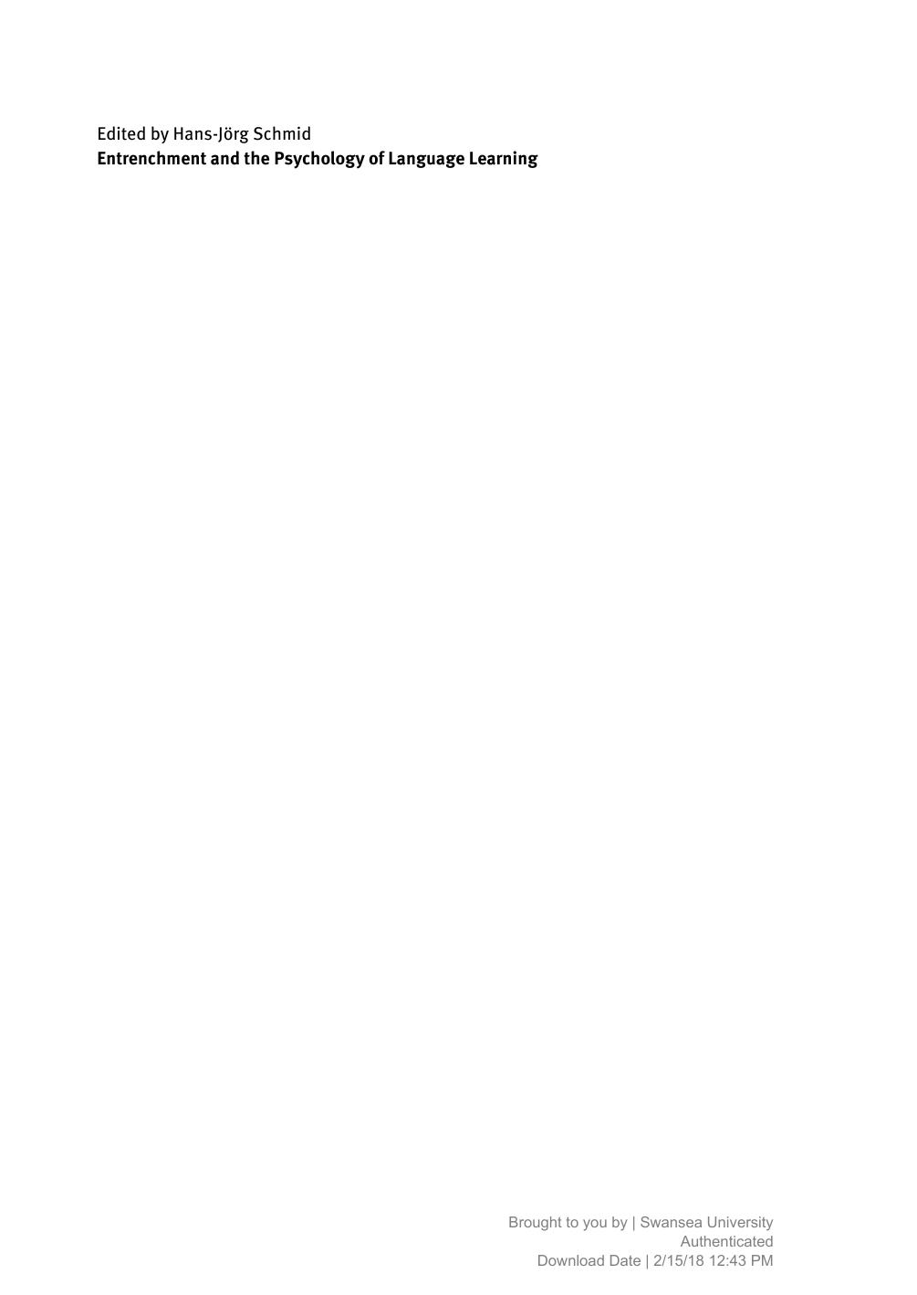 خرید و دانلود نسخه کامل کتاب Entrenchment and the Psychology of Language Learning: How We Reorganize and Adapt Linguistic Knowledge