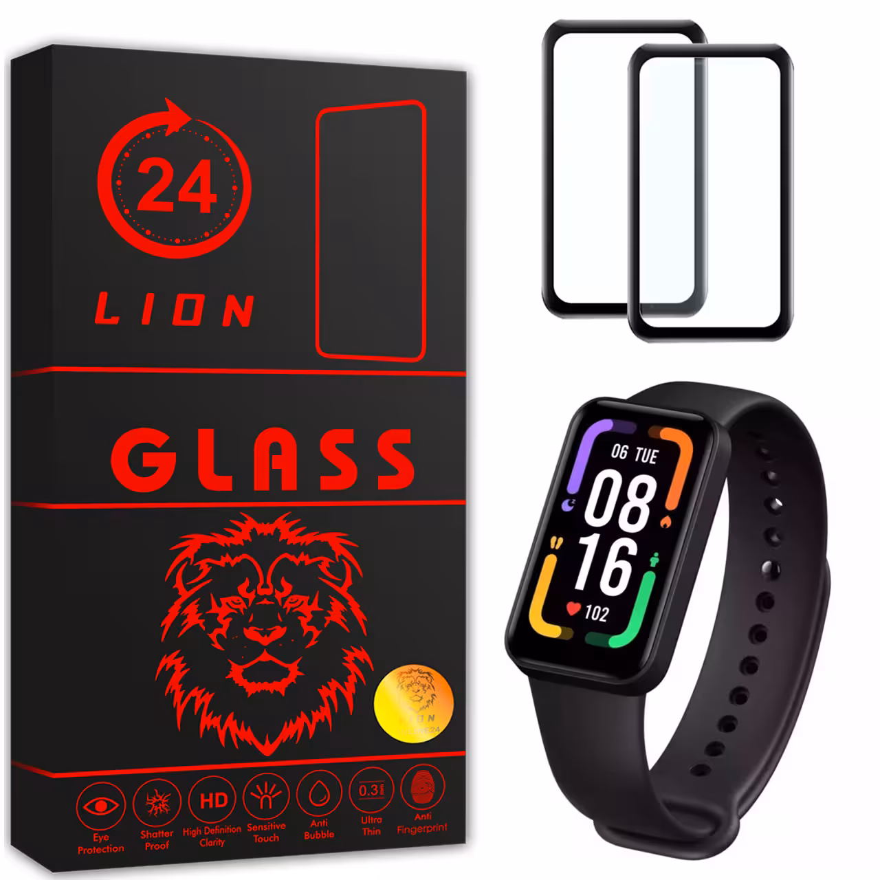 محافظ صفحه نمایش لاین مدل RT007 مناسب برای ساعت هوشمند شیائومی Redmi Smart Band Pro بسته دو عددی