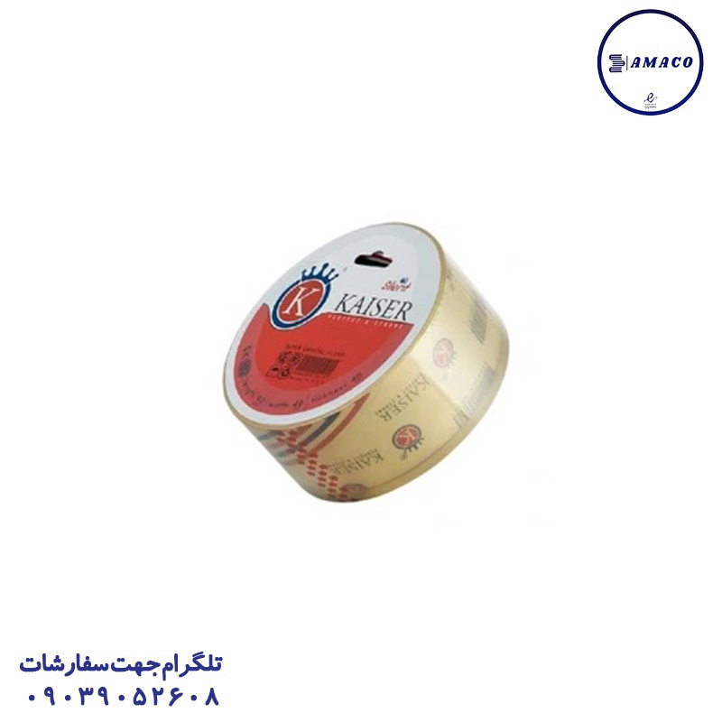 چسب پهن 90 یارد 50 میکرون بیصدا کد 103 کایزر