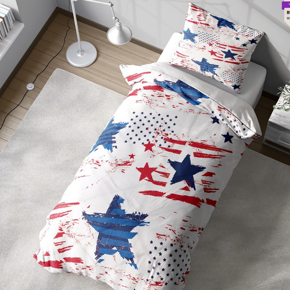 سرویس روتختی یه نفره ستاره طرحهای متنوع 4تیکه ارسال رایگان قیمت عالی